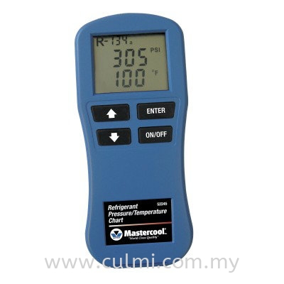 MASTERCOOL 52245 DIGITAL PRESSURE / TEMPERATURE CHART