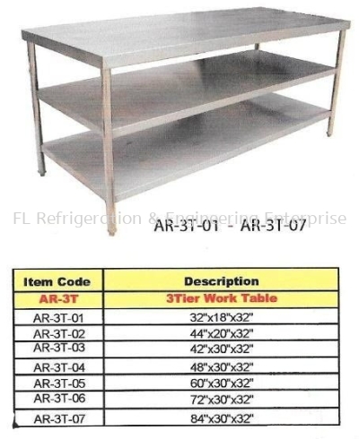 3 Tier Work Table