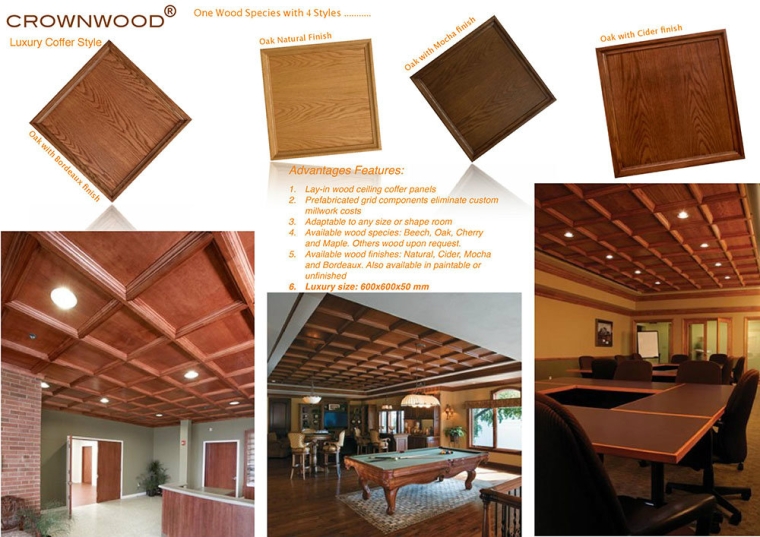 Luxury Cooffer Style Crownwood Acoustic Solution