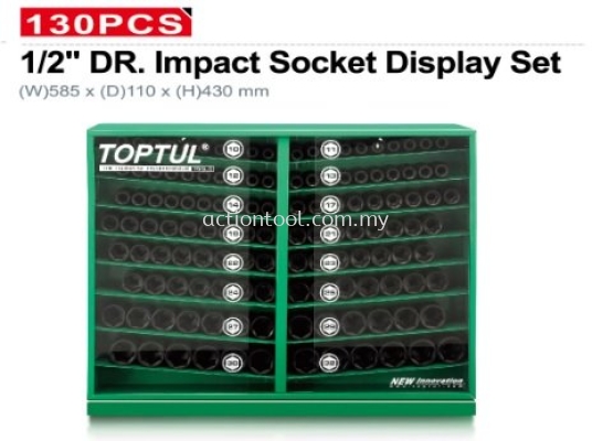 1/2 DR. Impact Socket Display Set