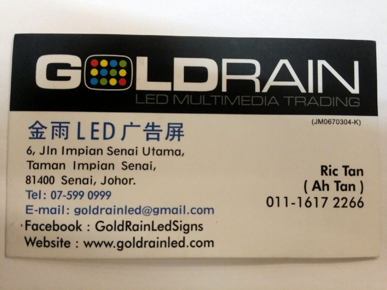 LED SIGNBOARD JOHOR BAHRU - GOLDRAIN