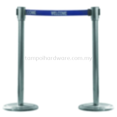 Stainless Steel Self Retractable Belt Q-Up Stand