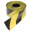 Barricade Tape, Black/ Yellow Traffic Control