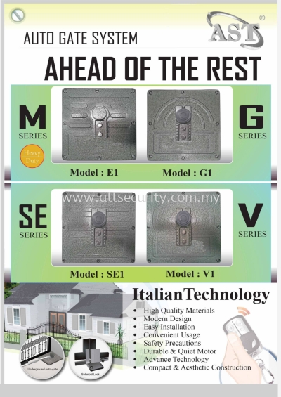 AST  M / G / SE / V SERIES Underground Auto Gate System