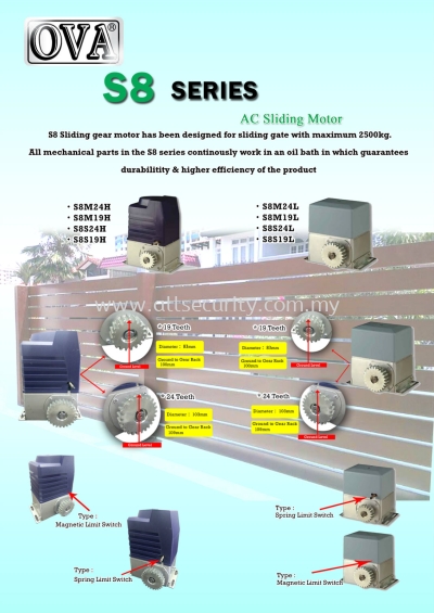 OVA S8 AC Sliding Motor