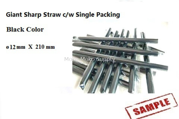 7 Giant Straw black 12 x 210