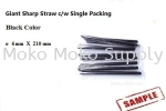 7 Giant Straw black 6 x 210 Packing Utensils