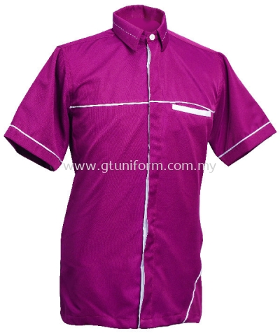 READY MADE UNIFORM M0107 (Purple & Wite)