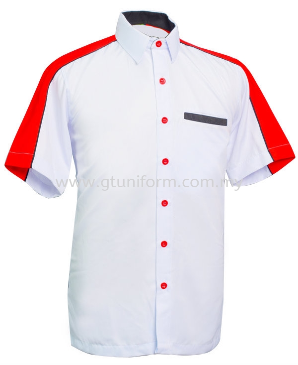 READY MADE UNIFORM M0201 (White & Red & Black)