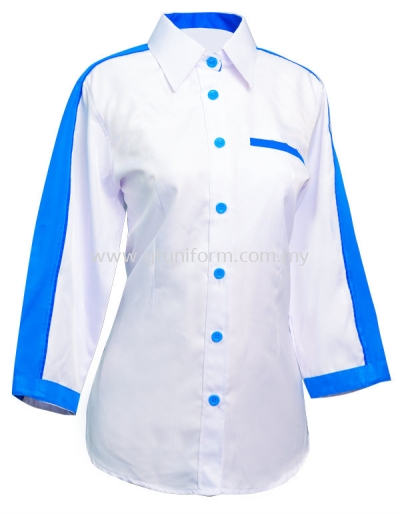 READY MADE UNIFORM F0205 (White & Blue & R.Blue)