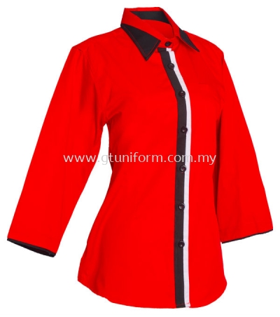 READY MADE UNIFORM F0701 (Red & Black & White)