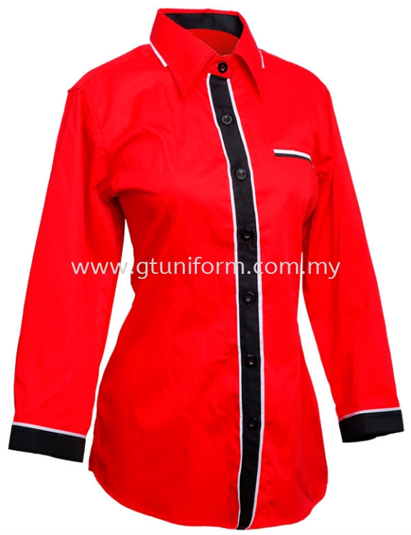 READY MADE UNIFORM F0801 (Red & Black & White)