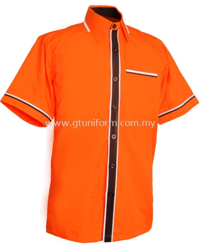 READY MADE UNIFORM M0802 (Orange Black & white)