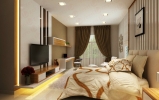 Stylish Bedrooms with Lots of Detail Master Bedroom Modern Interior Design for Puan Siti's Bungalow house in Sepang