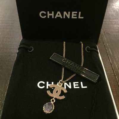 (SOLD) Chanel CC Adjustable Dangling Necklace 