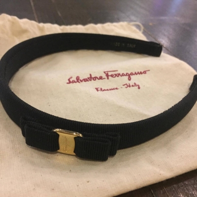 (SOLD) Salvatore Ferragamo Hairband in Black