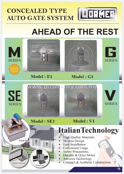 Concealed Type M/G/SE/V Series