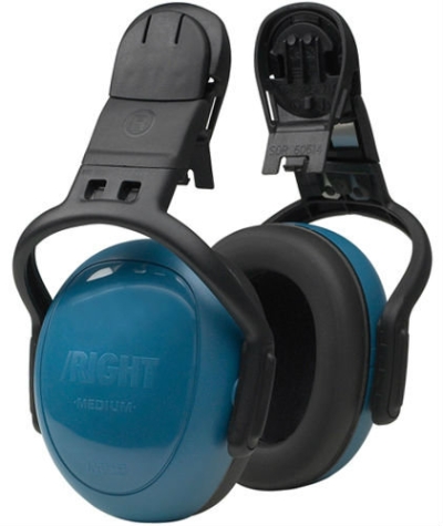 MSA leftRIGHT Earmuff, Helmet Mounted, Medium, Blue