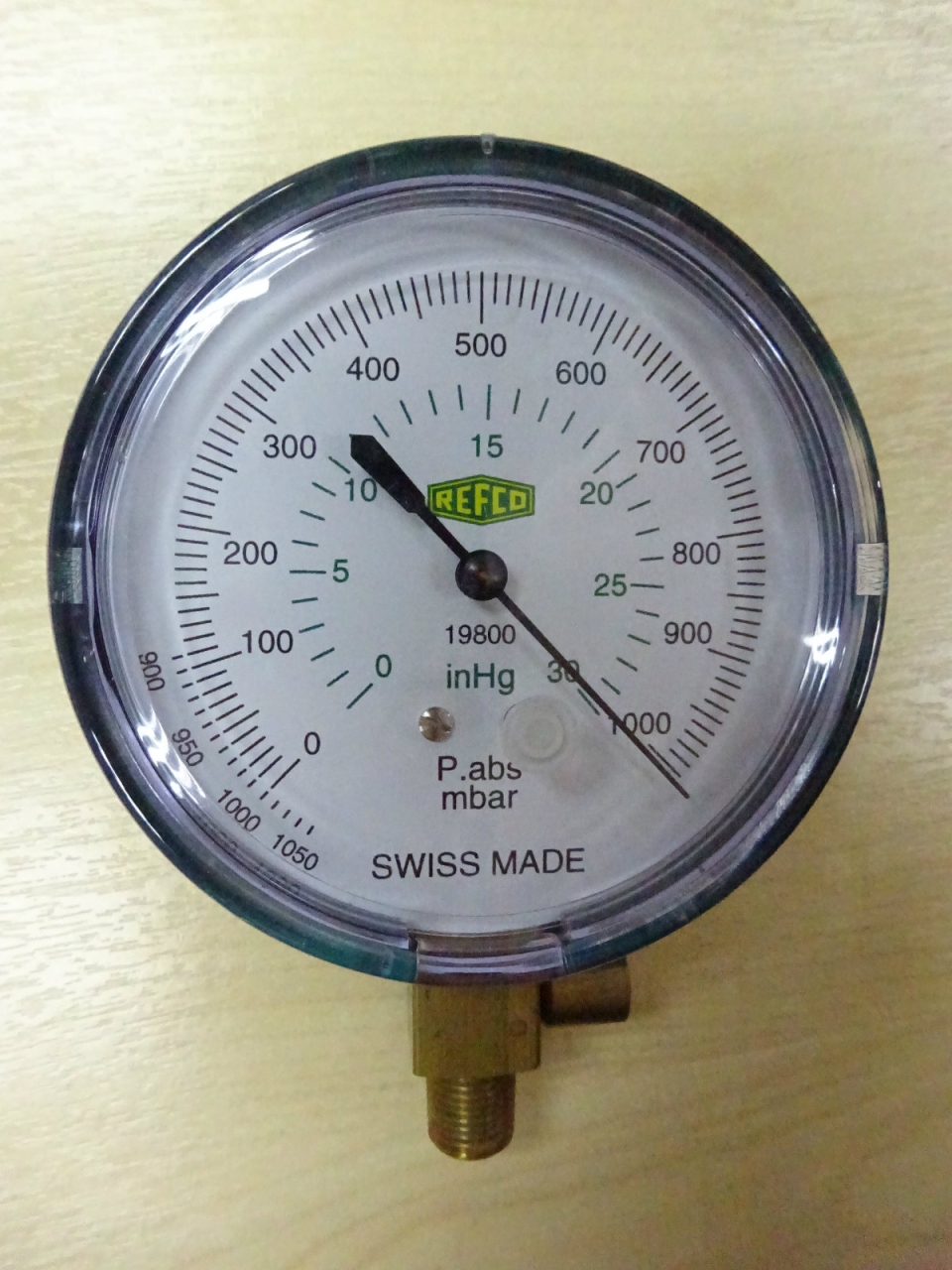 REFCO 19800-SV ANALOGUE VACUUM GAUGE 80MM DIA/1/8