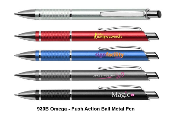 930B Omega - Push Action Ball Metal Pen