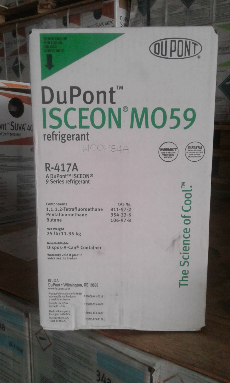 DuPont ISCEON MO59 (R-417A) Refrigerant (25lb / 11.35kg)