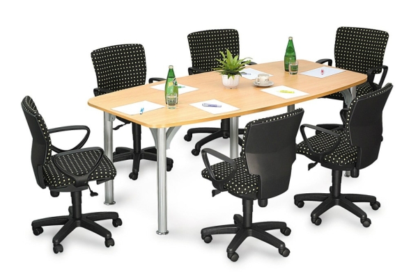 Conference Table with Pole Leg