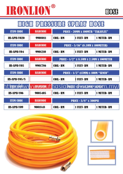 High Pressure Spray Hose