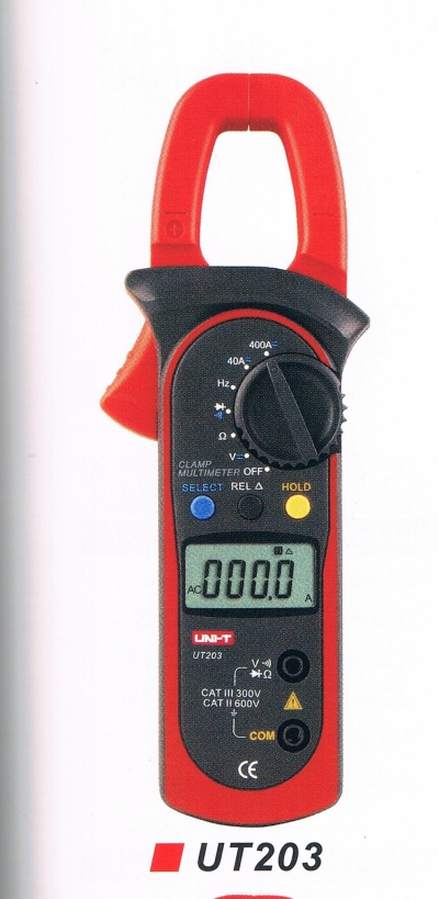 UNI-T UT203 DIGITAL CLAMP MULTIMETER MAX AC/DC 400A 