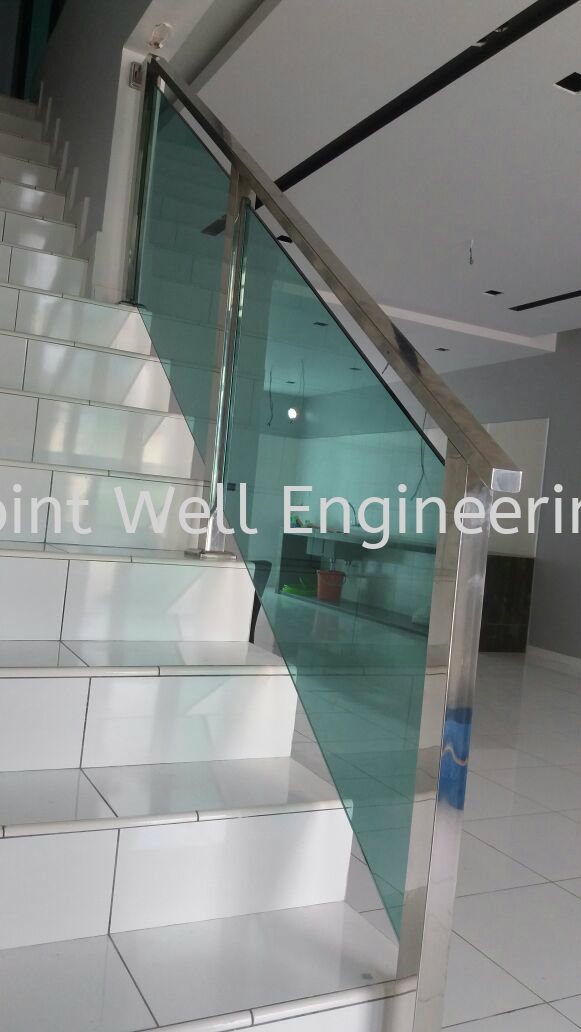 Tempered Glass Railing Tempered Glass Stainless Steel Stair Hand Railing