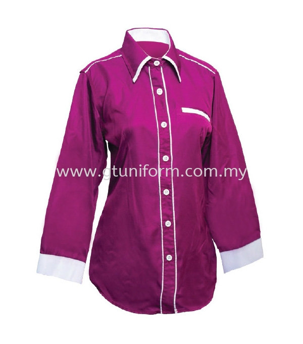 READY MADE UNIFORM F0407 (Purple & White)