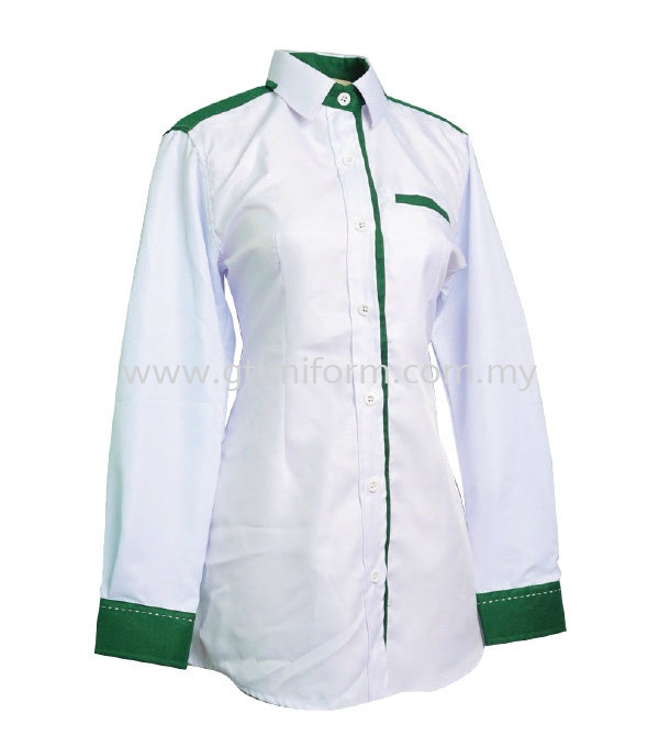 READY MADE UNIFORM F0512 (White & M. Green)