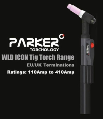 PARKER AWP18-2 WATER COOLED TIG WELDING TORCH COMPLETE X8MTR