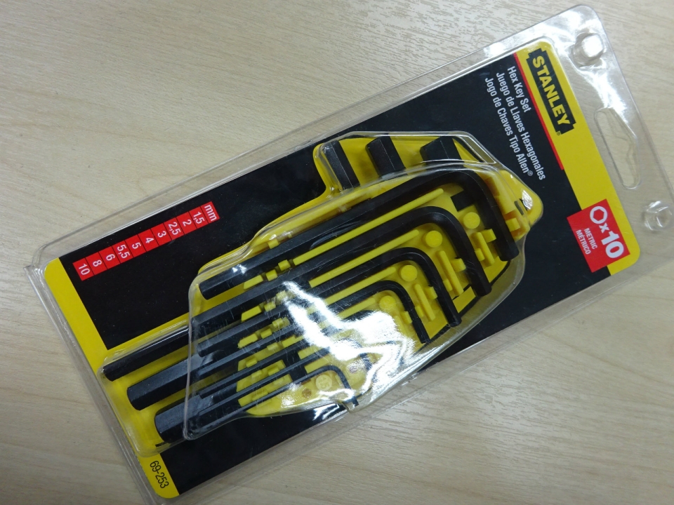 STANLEY 69-253 ALLEN KEY (10-PC) MM SIZE (1.5-10MM)