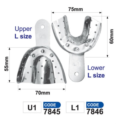 Aluminium Impression Tray - Size L (Code 7845&7846)