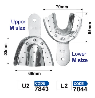 Aluminium Impression Tray - Size M (Code 7843&7844)