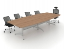 BOAT SHAPE CONFERENCE TABLE WITH TAXUS LEG CONFERENCE TABLE OFFICE TABLE OFFICE FURNITURE
