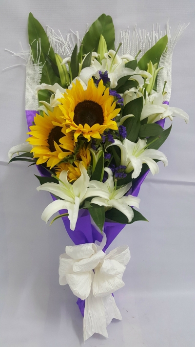 Lily and Sun Flower Bouquet (HB-333)