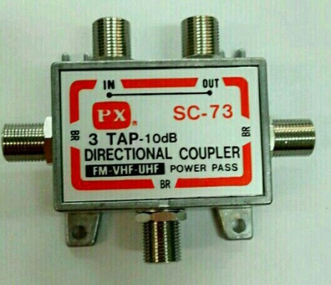 PX SC-73 4WAY SPLITTER DIRECTIONAL COUPLER 10DB FM-VHF-UHF (TAIWAN)