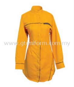 READY MADE UNIFORM MUSLIMAH H0120 ( GOLD& BLACK )