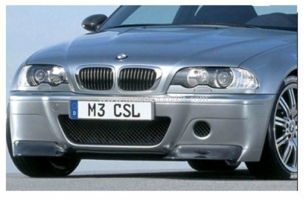BMW 3 SERIES E46 1998-2004 2D M3 CSL STYLE FRONT BUMPER W/CARBON SPLITTER (PP)