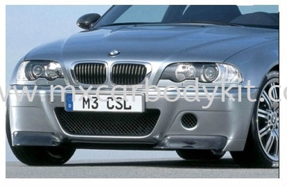 BMW 3 SERIES E46 1998-2004 2D M3 CSL STYLE FRONT BUMPER W/CARBON SPLITTER (PP) E46 (3 SERIES) BMW