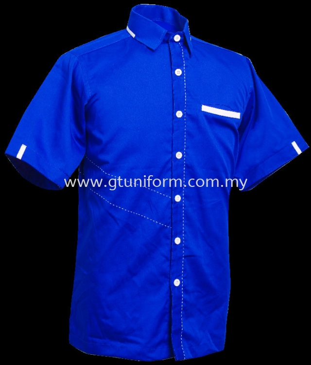 READY MADE UNIFORM M1105 (R.BLUE & WHITE) 