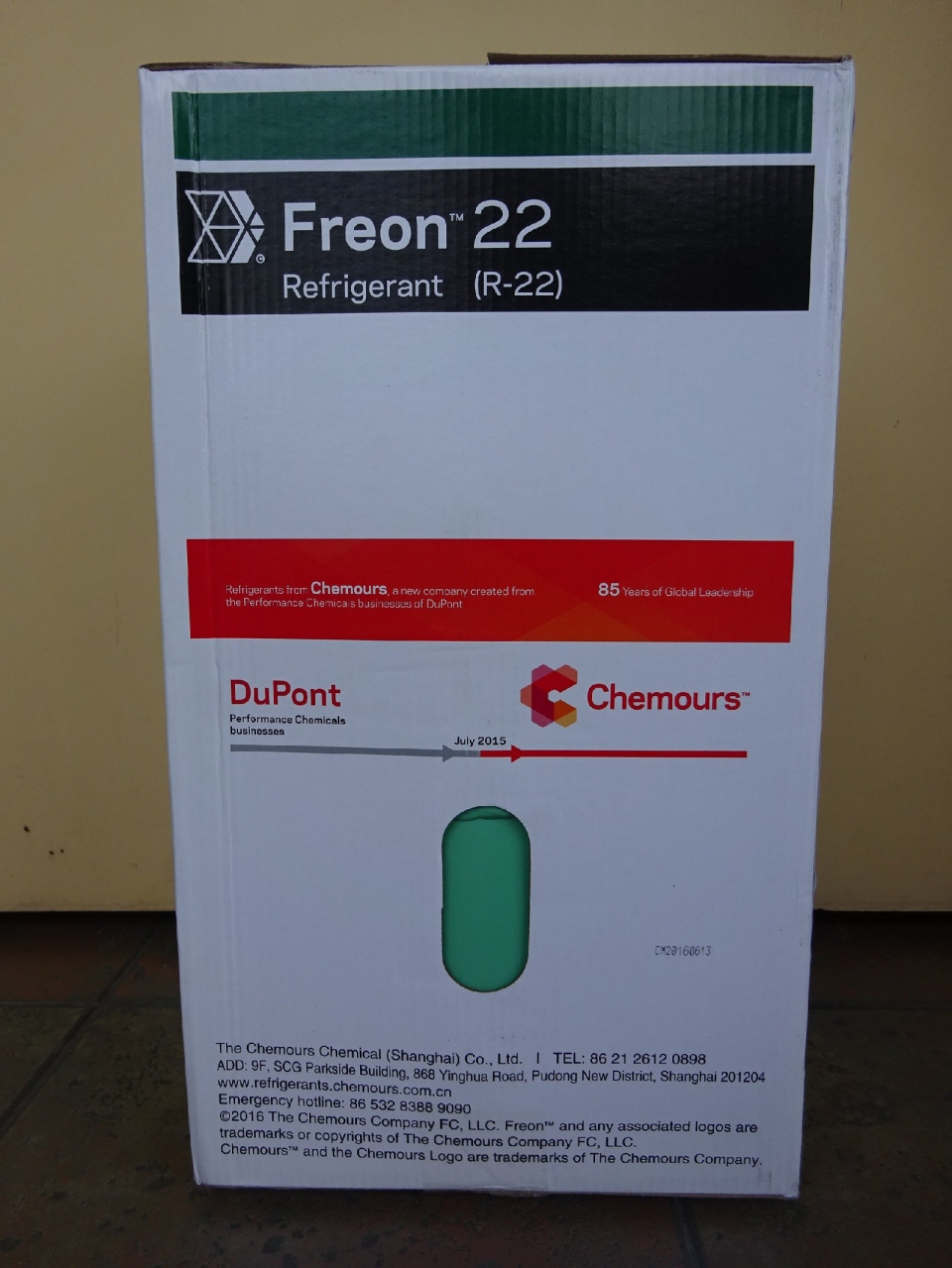 CHEMOURS (DUPONT) FREON 22 X 13.6KGS HCFC REFRIGERANT GAS (CHINA)