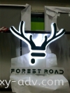 Forest Road Aluminum Box Up With Backlight Signage Aluminium 3D Box Up Lettering