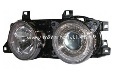 BMW E34/E32 1998 & 1994 HEAD LAMP CRYSTAL PROJECTOR W/RIM