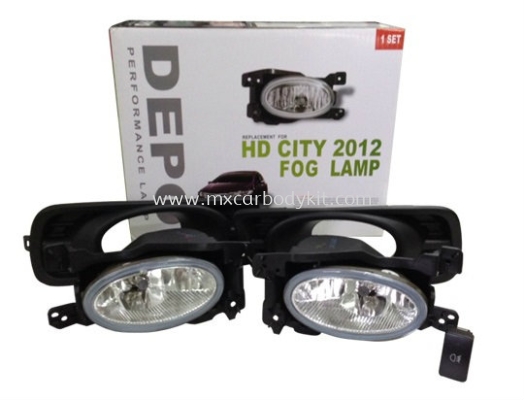 HONDA CITY 2012 FOG LAMP CRYSTAL W/WIRING + SWITCH