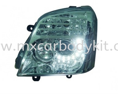 ISUZU D-MAX 2002-2006 HEAD LAMP CRYSTAL CHROME W/PROJECTOR + LED HEAD LAMP ACCESSORIES AND AUTO PARTS