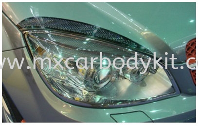 MERCEDES BENZ W204 2007 & ABOVE HEAD LAMP RIM W/BLACK CHROME+EYEBROW HEAD LAMP ACCESSORIES AND AUTO PARTS