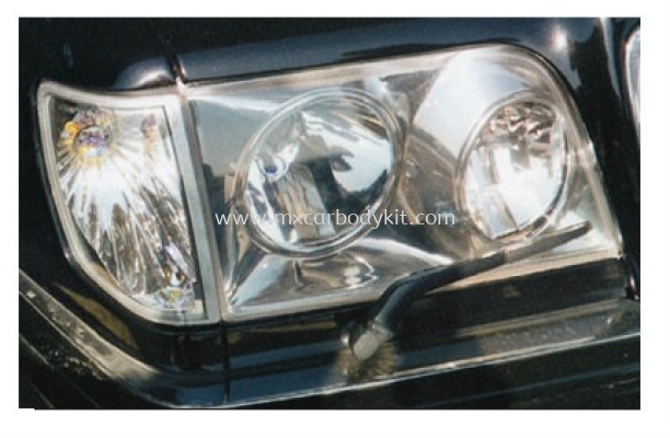 MERCEDES BENZ W124 1986-1995 HEAD LAMP COVER CRYSTAL+REFLECTOR+CORNER LAMP+RAINBOW BULB