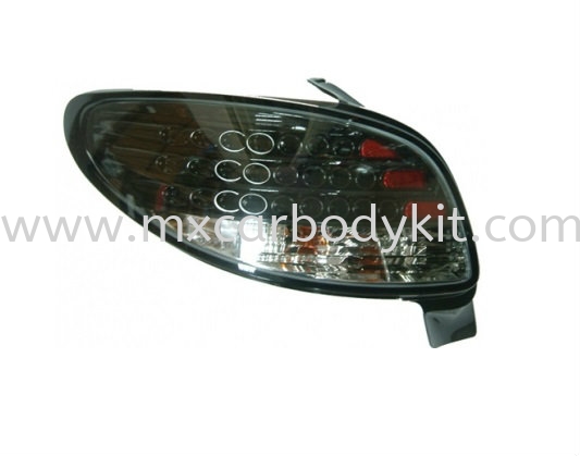 PEUGEOT P206 1998-2005 REAR LAMP CRYSTAL LED BLACK REAR LAMP ACCESSORIES AND AUTO PARTS